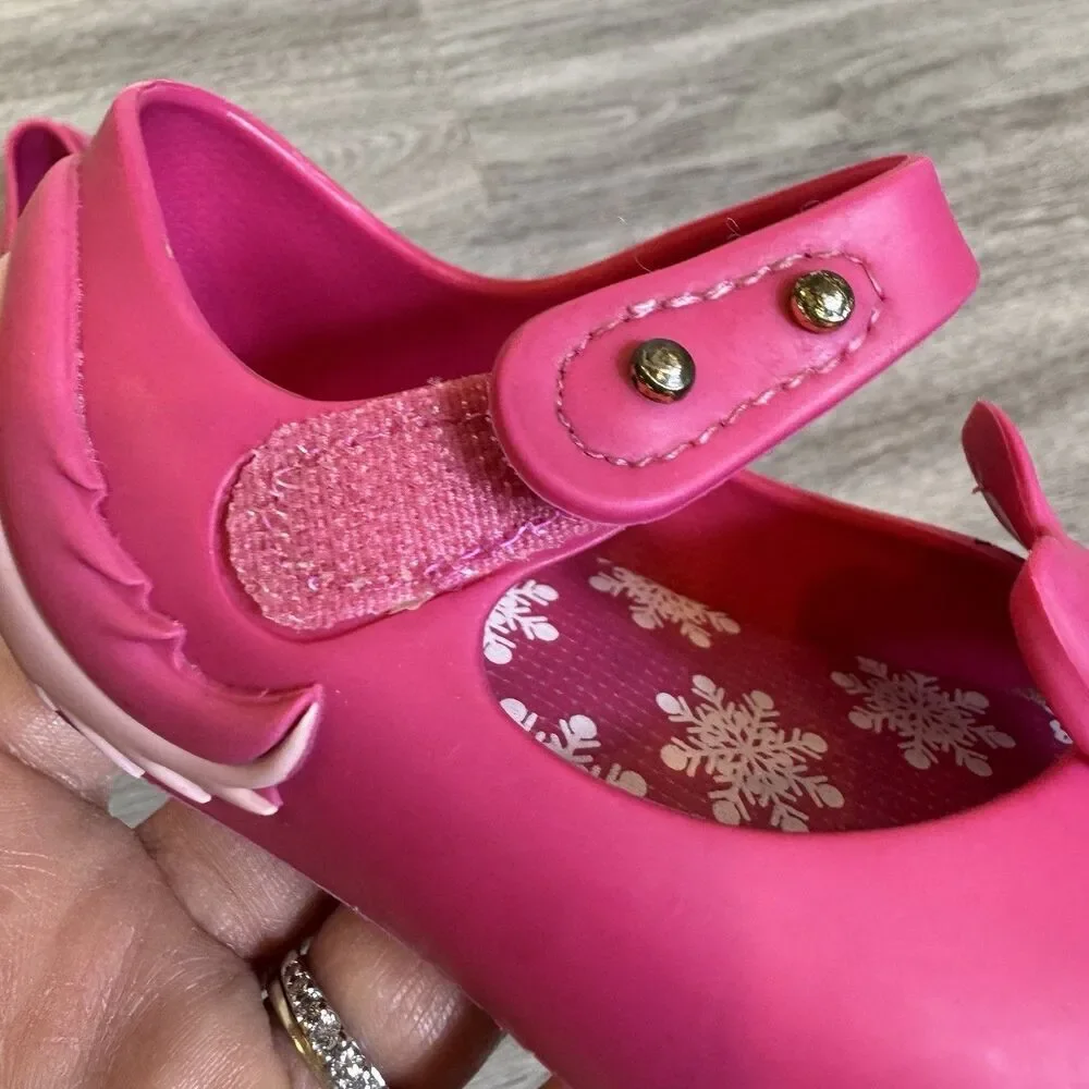Mini Melissa Ultragirl Flats Mary Jane Shoes Toddler Girls Size 5 Pink Fox